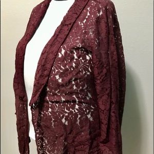 Plus Size Lace Blazer